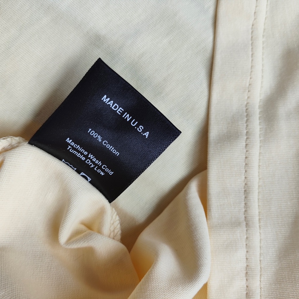Rhude Pale Yellow Short-Sleeve Graphic Tee with Horse Print - Picture 5 of 6